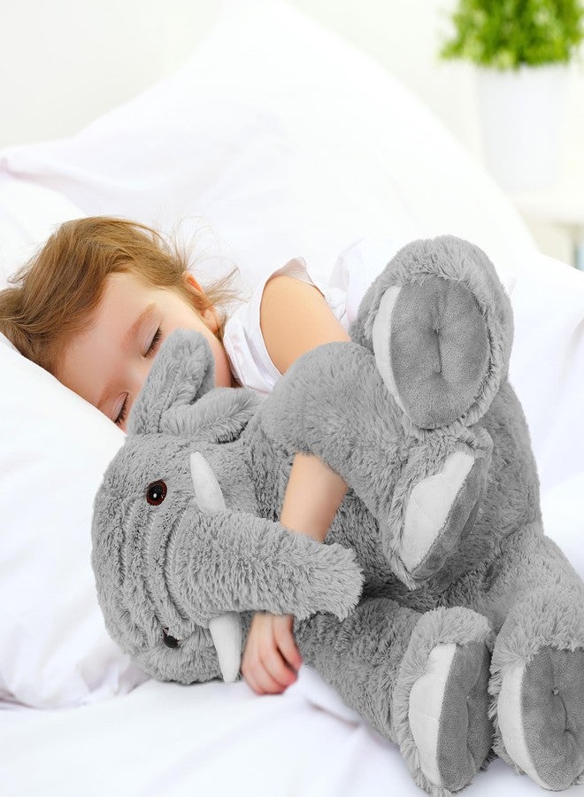 OurHonor Elephant Weighted Stuffed Animals 5 lbs 16in, Weighted Plush Elephant Stuffed Animal Plushies Gifts for Kids and Adults(Grey) - Image 3